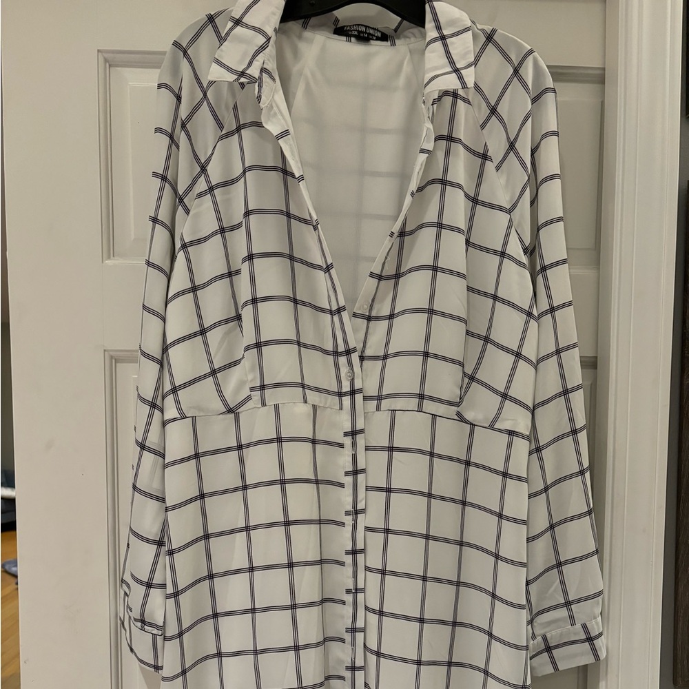 Long button-down shirt